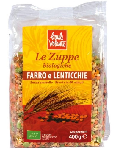 Zuppa farro e lenticchie 400g (6/8 porzioni) Baule Volante