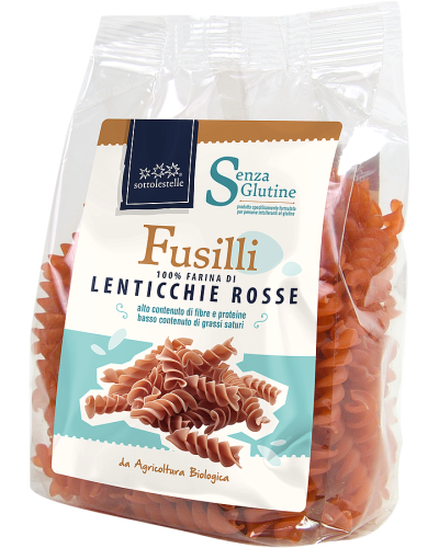 Fusilli 100% Lenticchie Rosse 250g SottoLeStelle